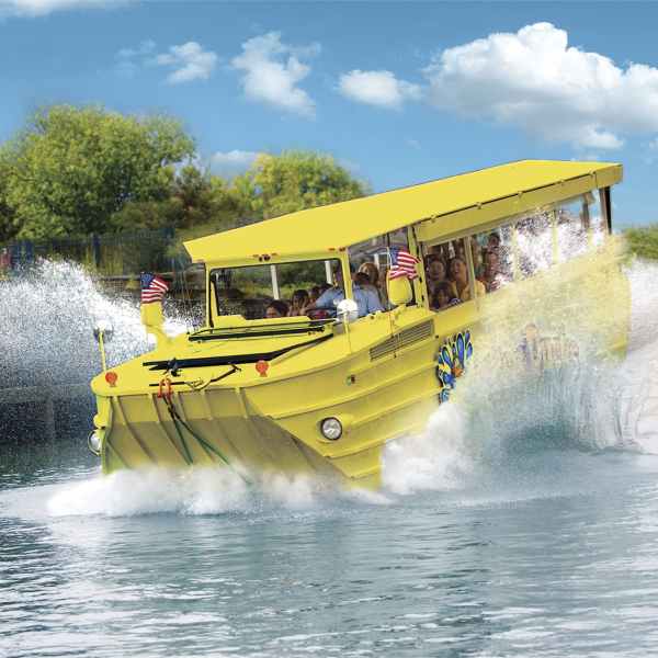 a yellow boat in the water